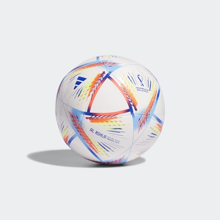 Mini Bola Adidas Copa do Mundo 2022 Al Rihla - Branco+Azul